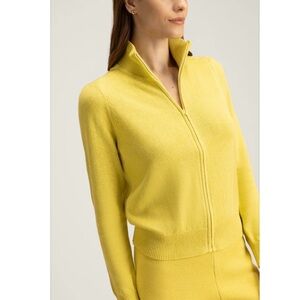 NWT Kilte Collection Los Angeles The Rei full zip sweater in lemon